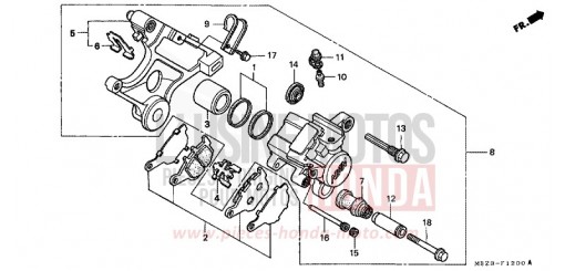 ETRIER DE FREIN ARRIERE CB600FY de 2000